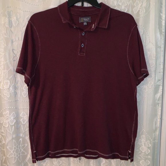 Beautiful Wallin & Bros maroon Polo Shirt, Size XL - Picture 8 of 8